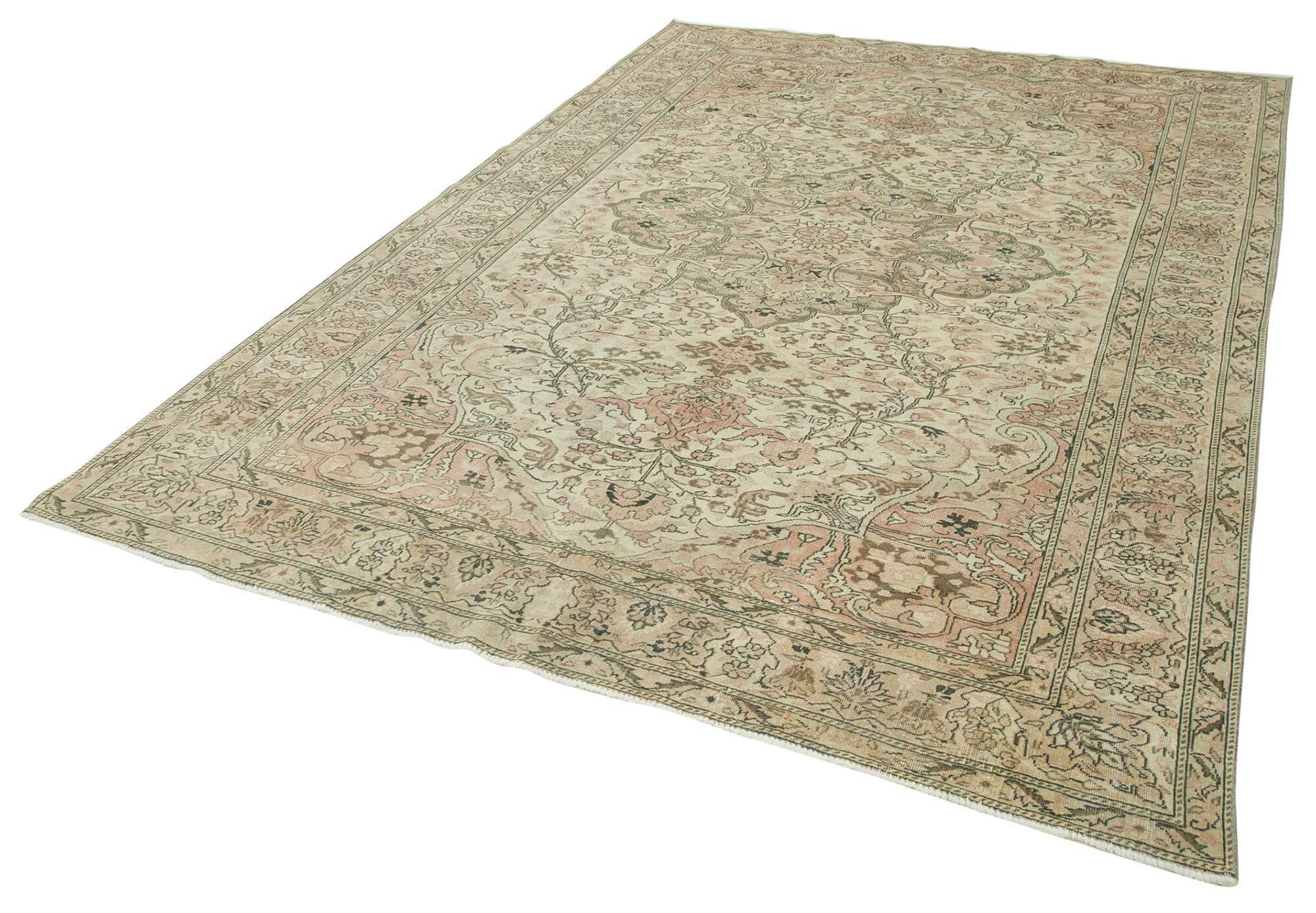 6 x 10 Beige Vintage Rug - 4943