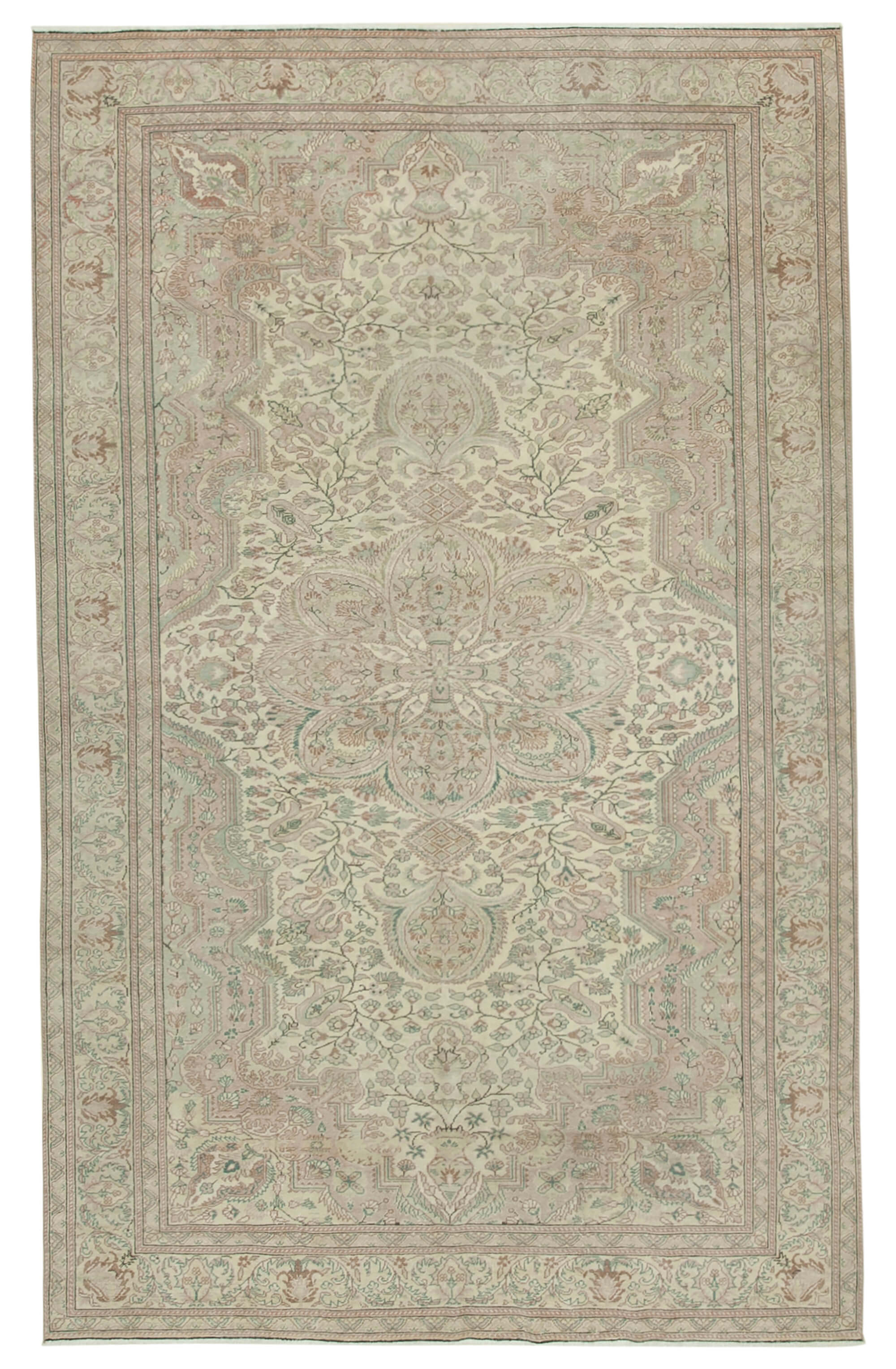 6 x 10 Beige Vintage Rug - 4944