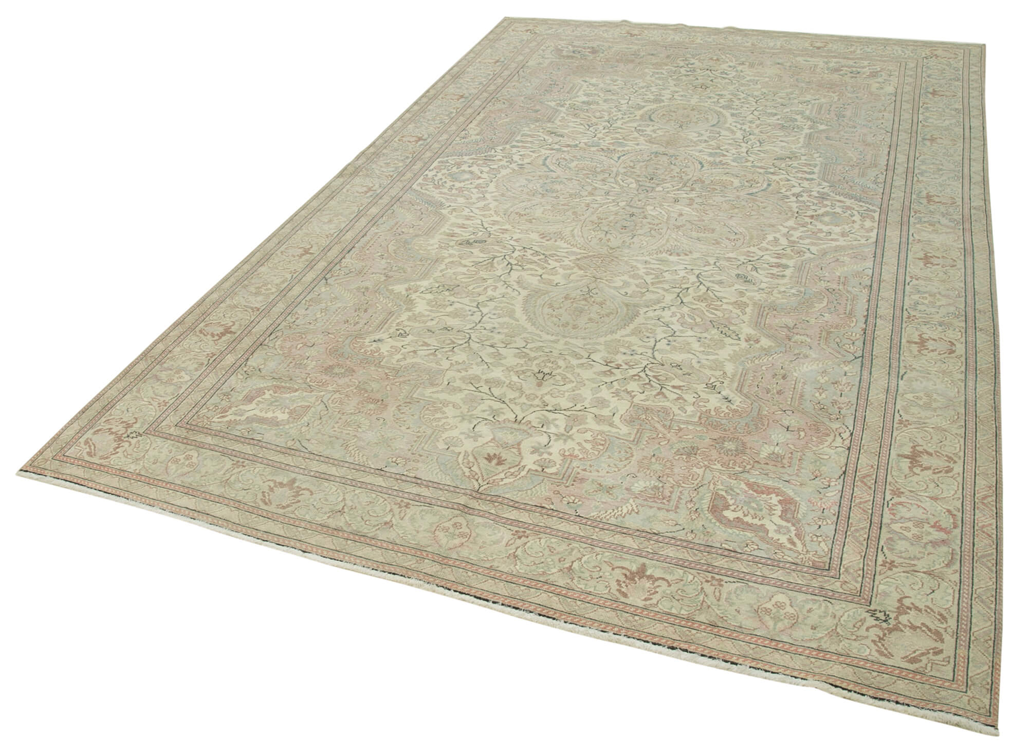 6 x 10 Beige Vintage Rug - 4944