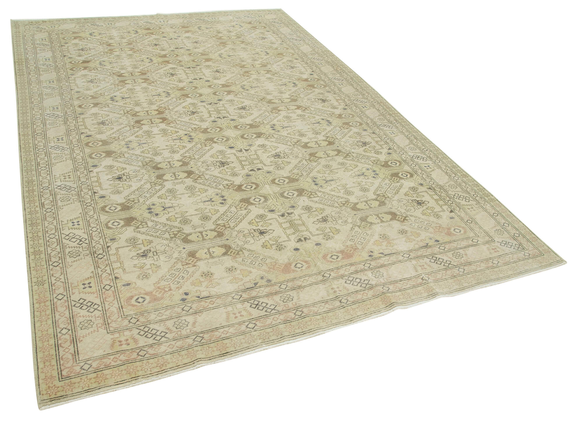 6 x 10 Beige Vintage Rug - 4945