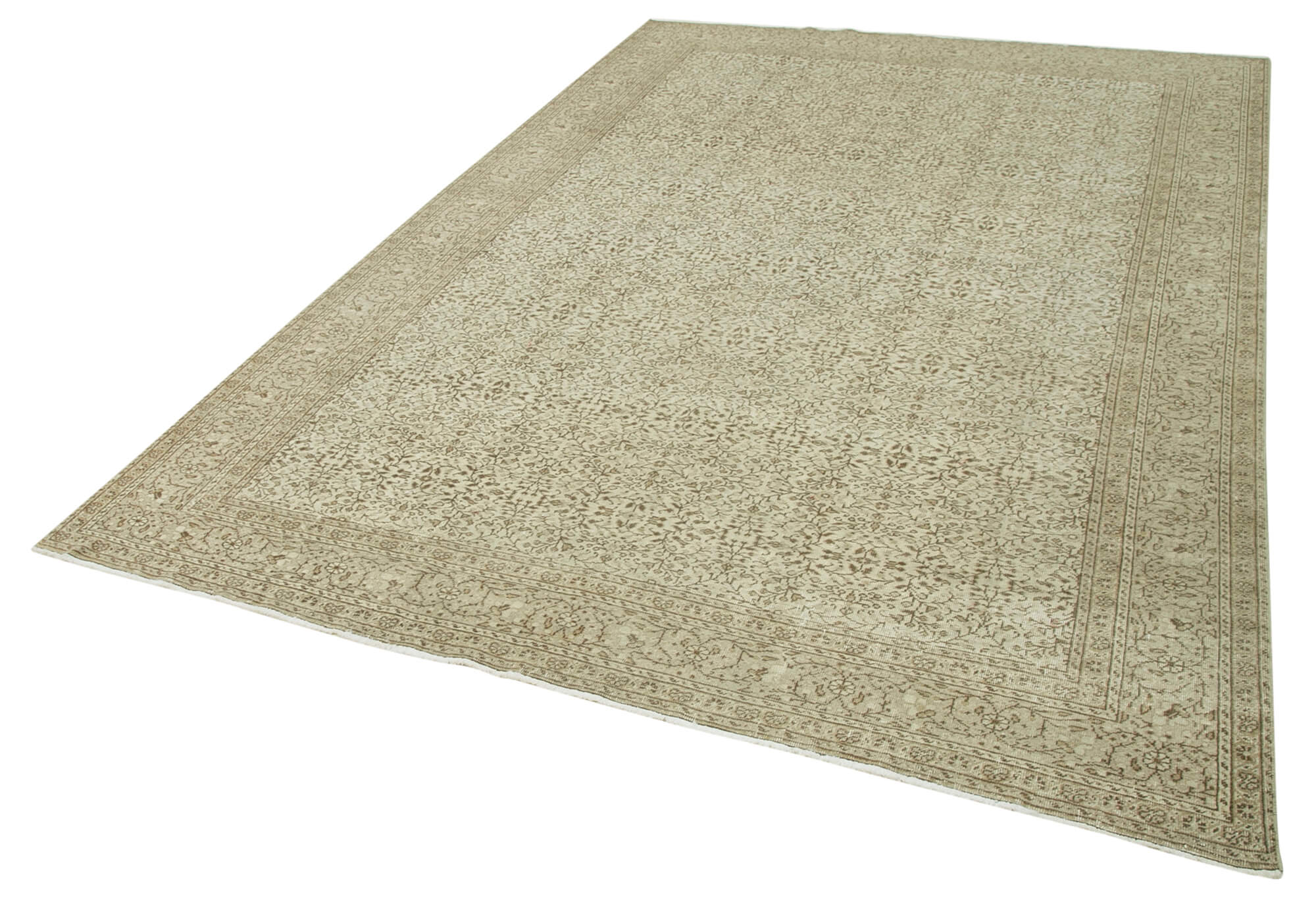 6 x 10 Beige Vintage Rug - 4949