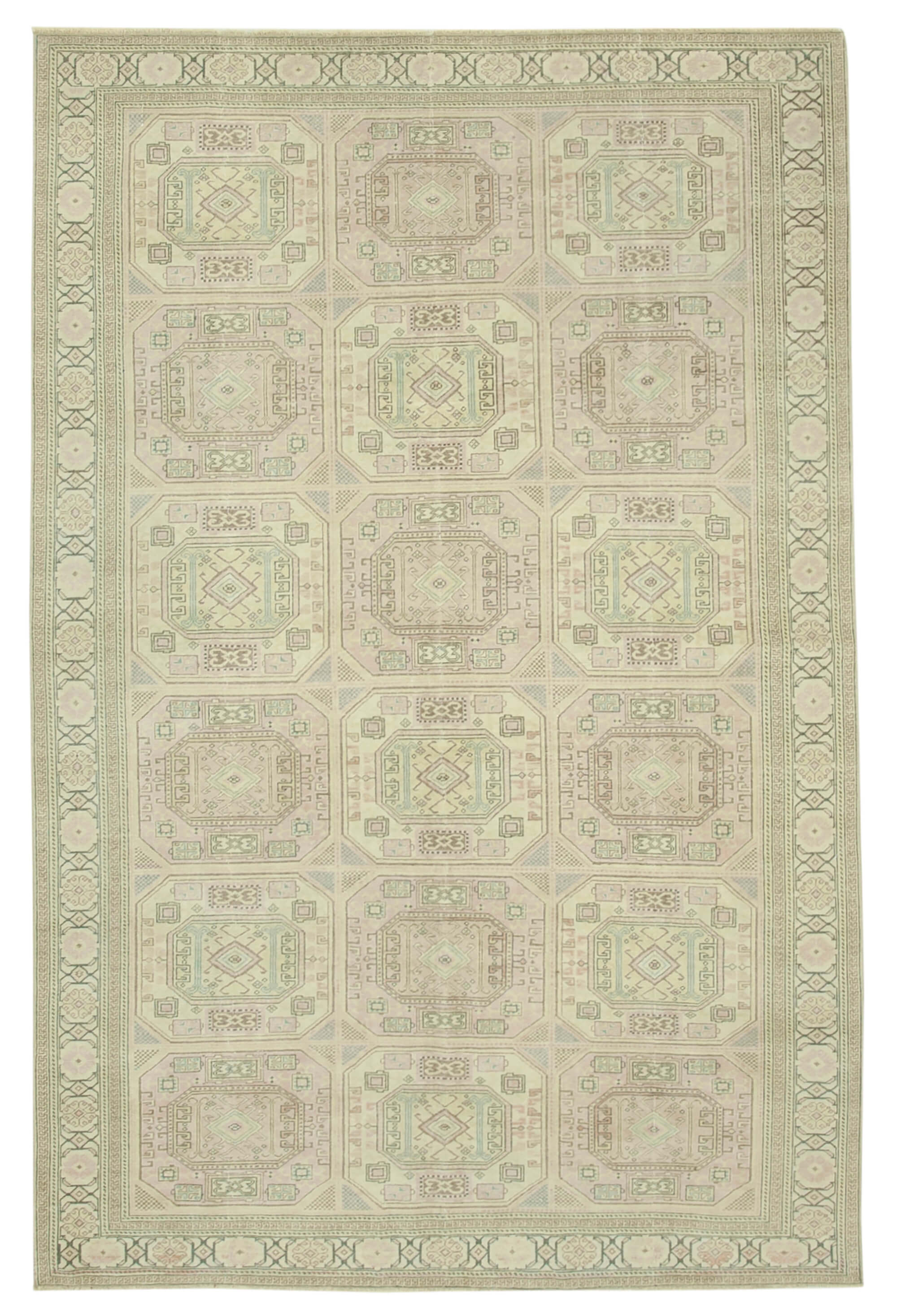 6 x 10 Beige Vintage Rug - 4951