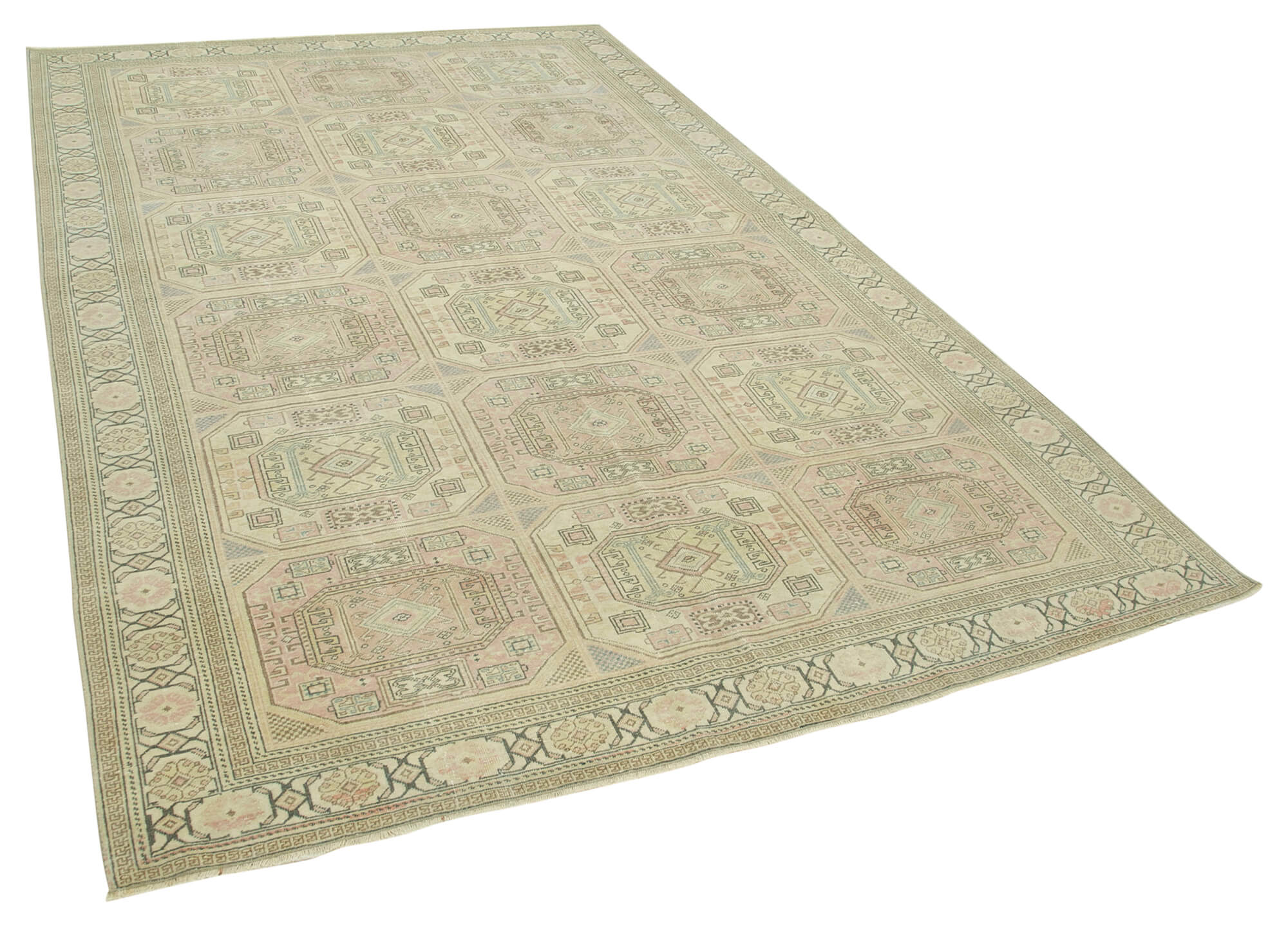 6 x 10 Beige Vintage Rug - 4951