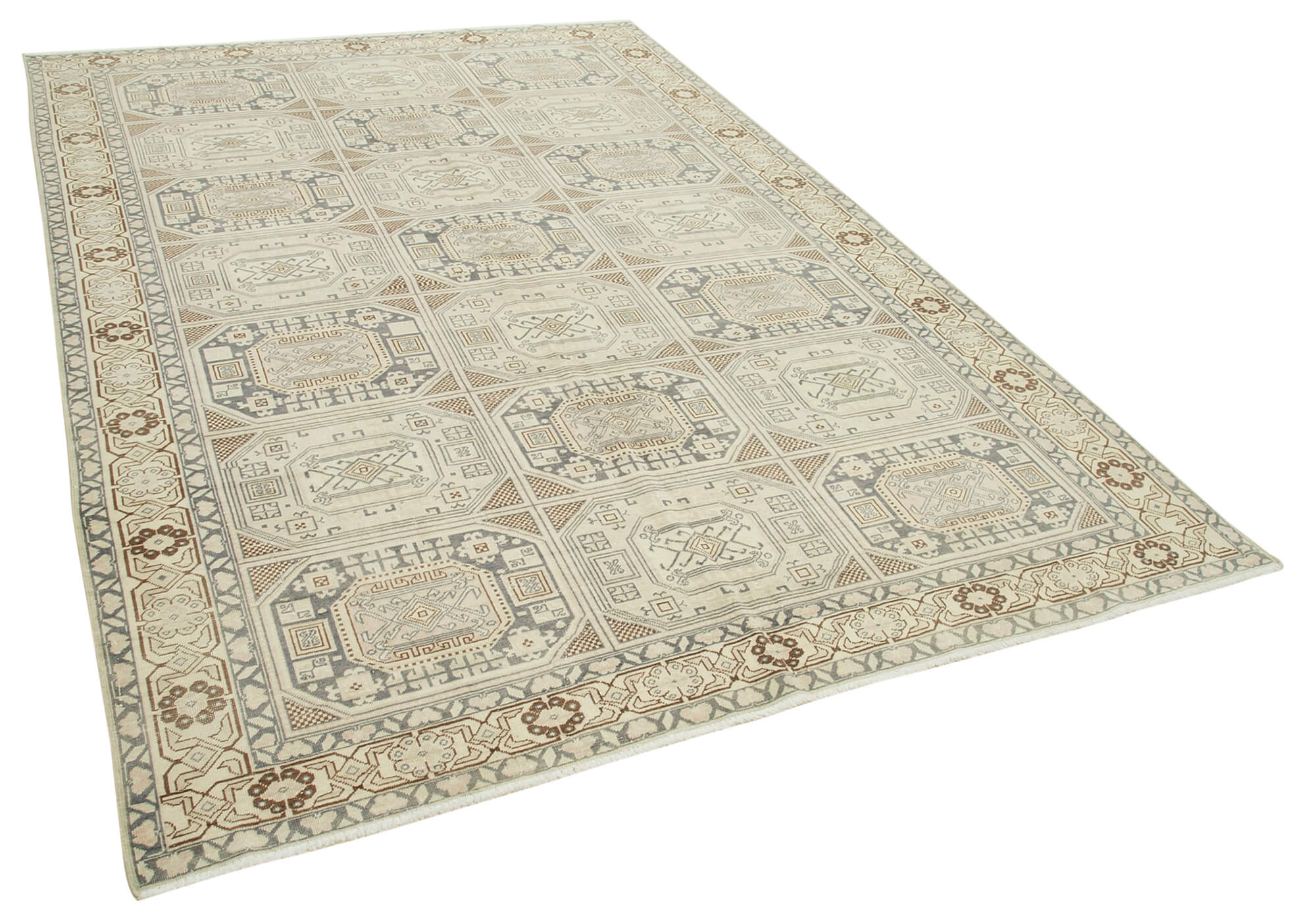 6 x 10 Beige Vintage Rug - 4952