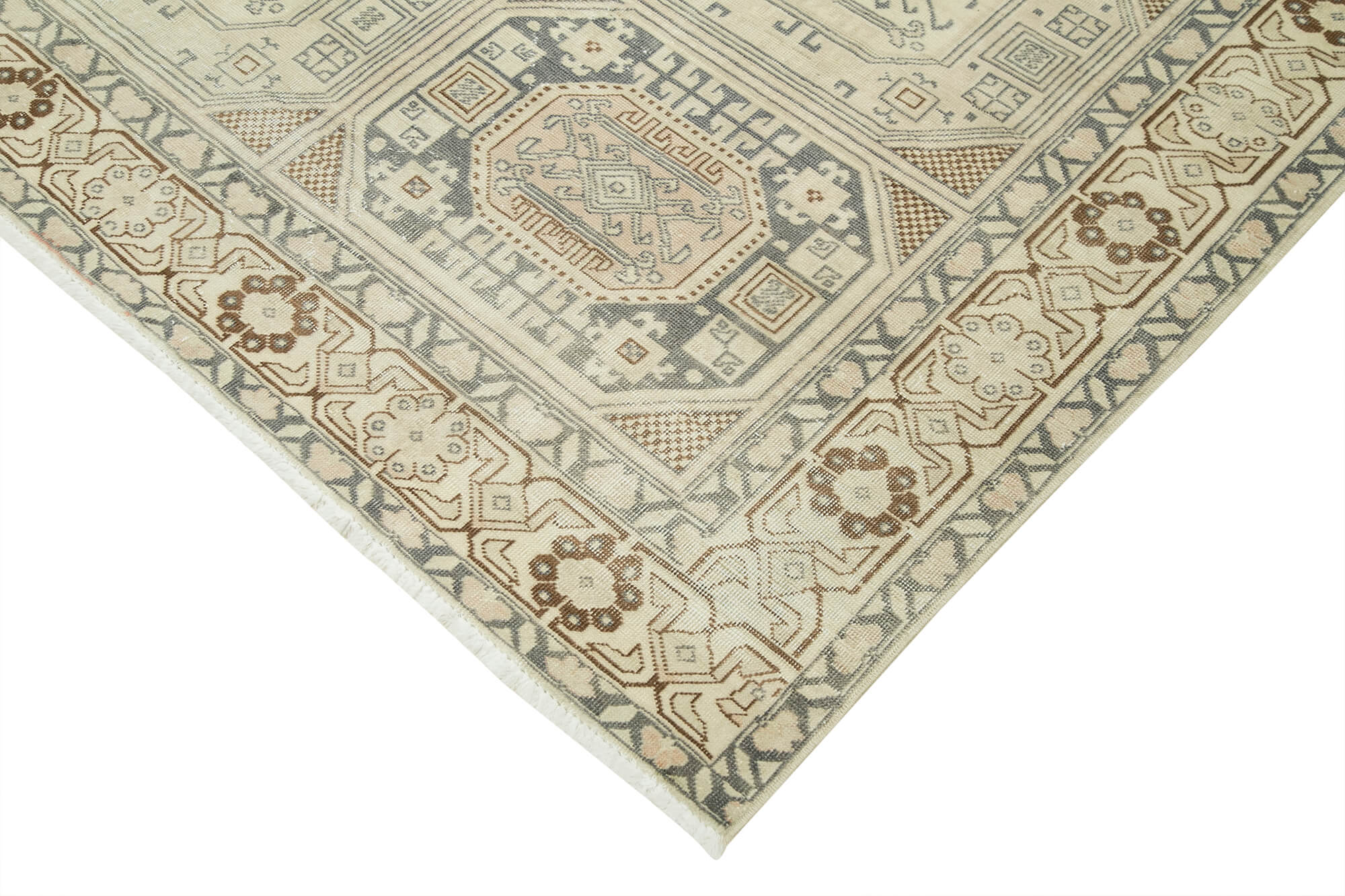 6 x 10 Beige Vintage Rug - 4952