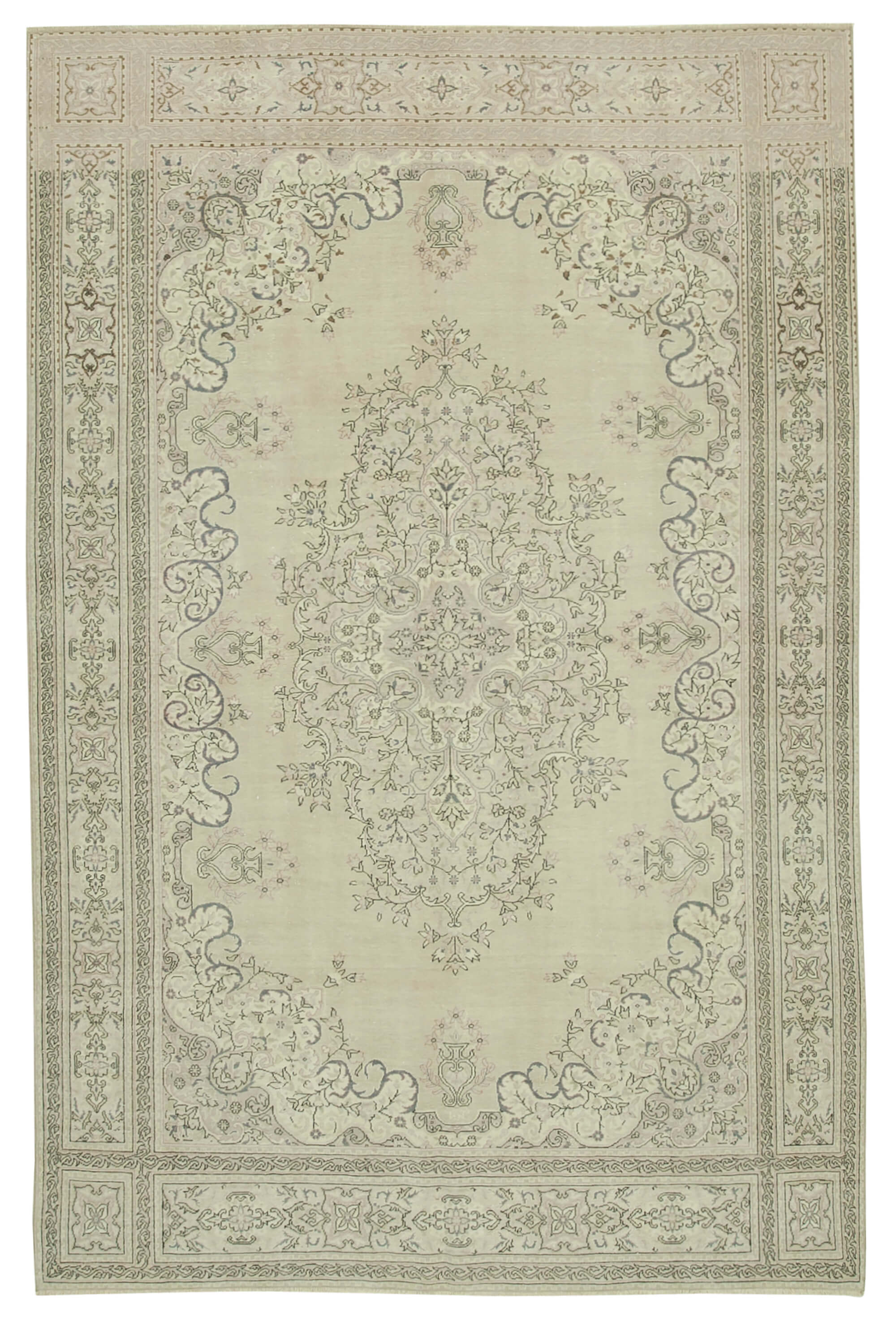 7 x 10 Beige Vintage Rug - 4954