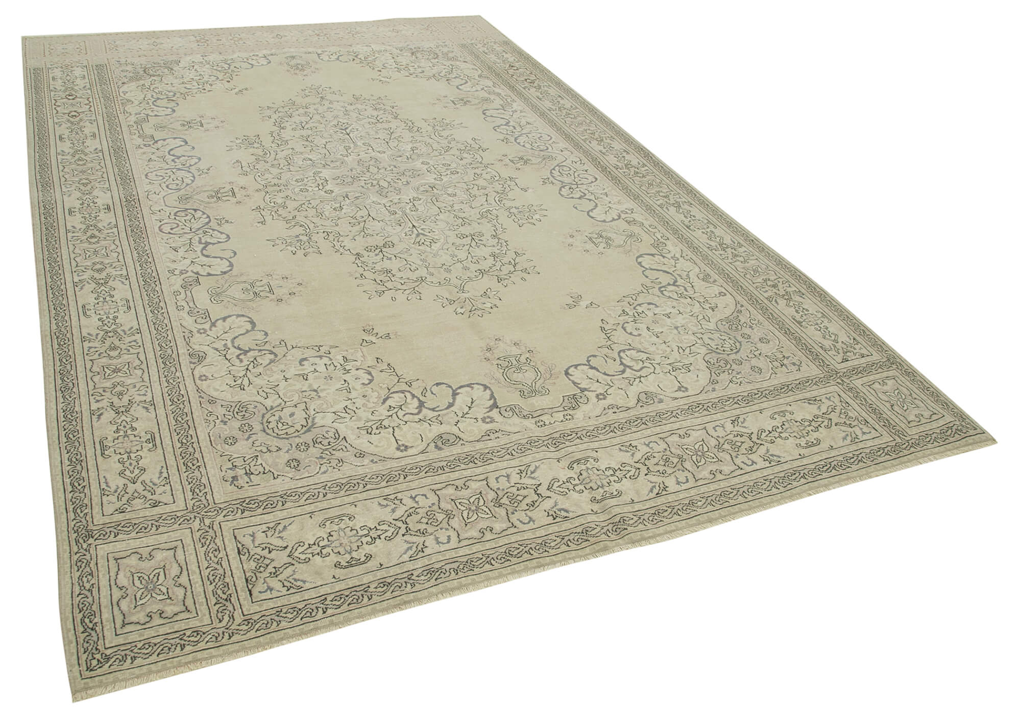 7 x 10 Beige Vintage Rug - 4954