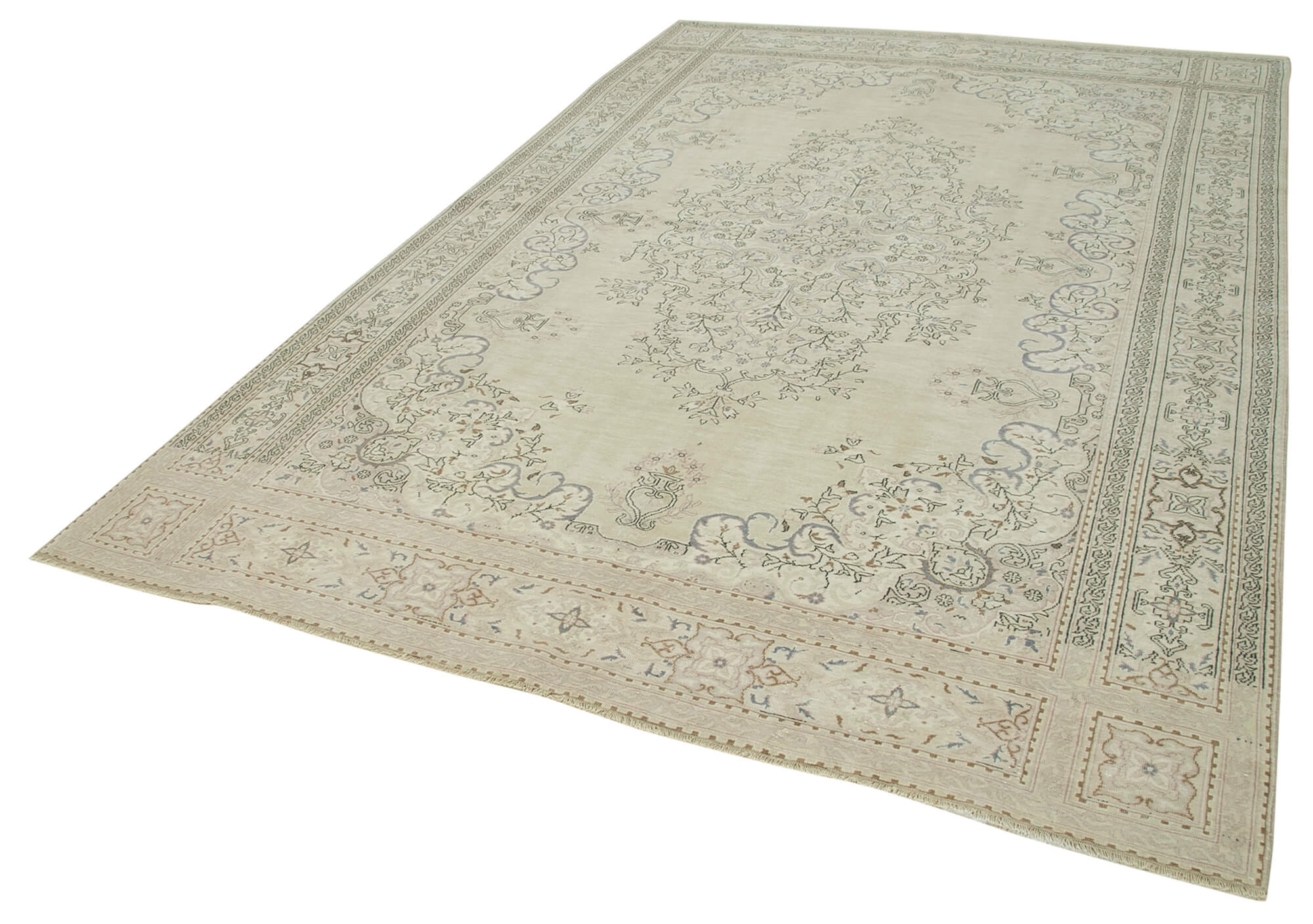 7 x 10 Beige Vintage Rug - 4954