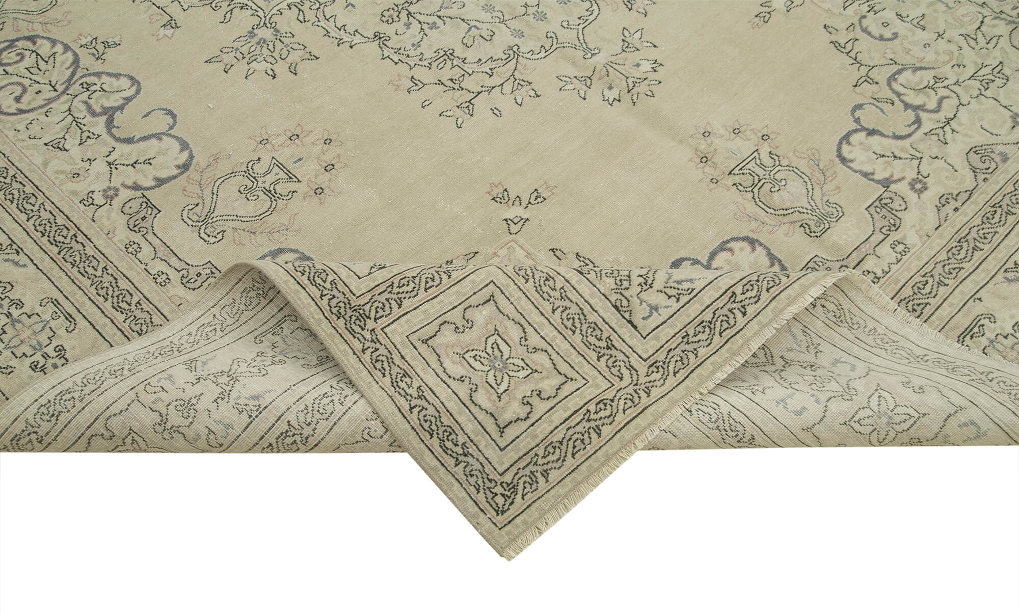 7 x 10 Beige Vintage Rug - 4954