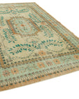 7 x 11 Beige Turkish Vintage Area Rug - 4956