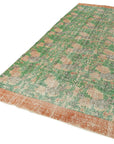 4 x 13 Green Overdyed Runner Rug - 4957