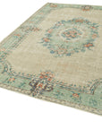 6 x 9 Beige Turkish Vintage Area Rug - 4960