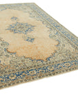 7 x 11 Beige Turkish Vintage Area Rug - 4961