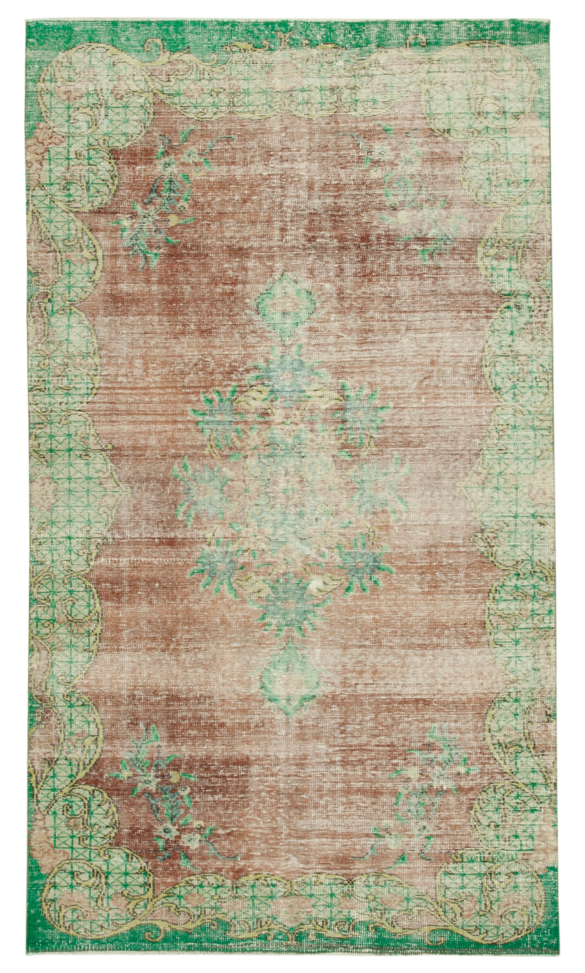 5 x 9 Beige Turkish Vintage Area Rug - 4962