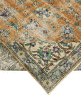 7 x 10 Beige Turkish Vintage Area Rug - 4963