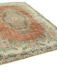 7 x 10 Beige Turkish Vintage Area Rug - 4964