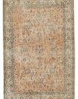 7 x 11 Beige Turkish Vintage Area Rug - 4968