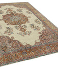 6 x 10 Beige Turkish Vintage Area Rug - 4969