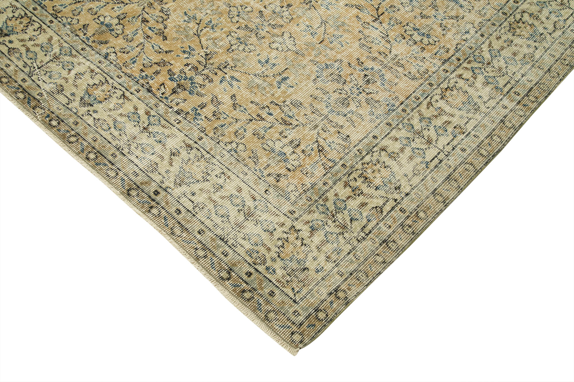 7 x 10 Beige Turkish Vintage Area Rug - 4970