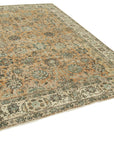 7 x 10 Beige Turkish Vintage Area Rug - 4971