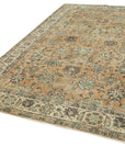 7 x 10 Beige Turkish Vintage Area Rug - 4971