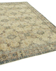 7 x 9 Beige Turkish Vintage Area Rug - 4972