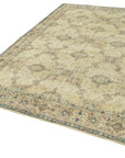 7 x 9 Beige Turkish Vintage Area Rug - 4972