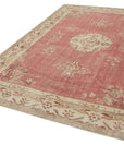 7 x 10 Beige Turkish Vintage Area Rug - 4977