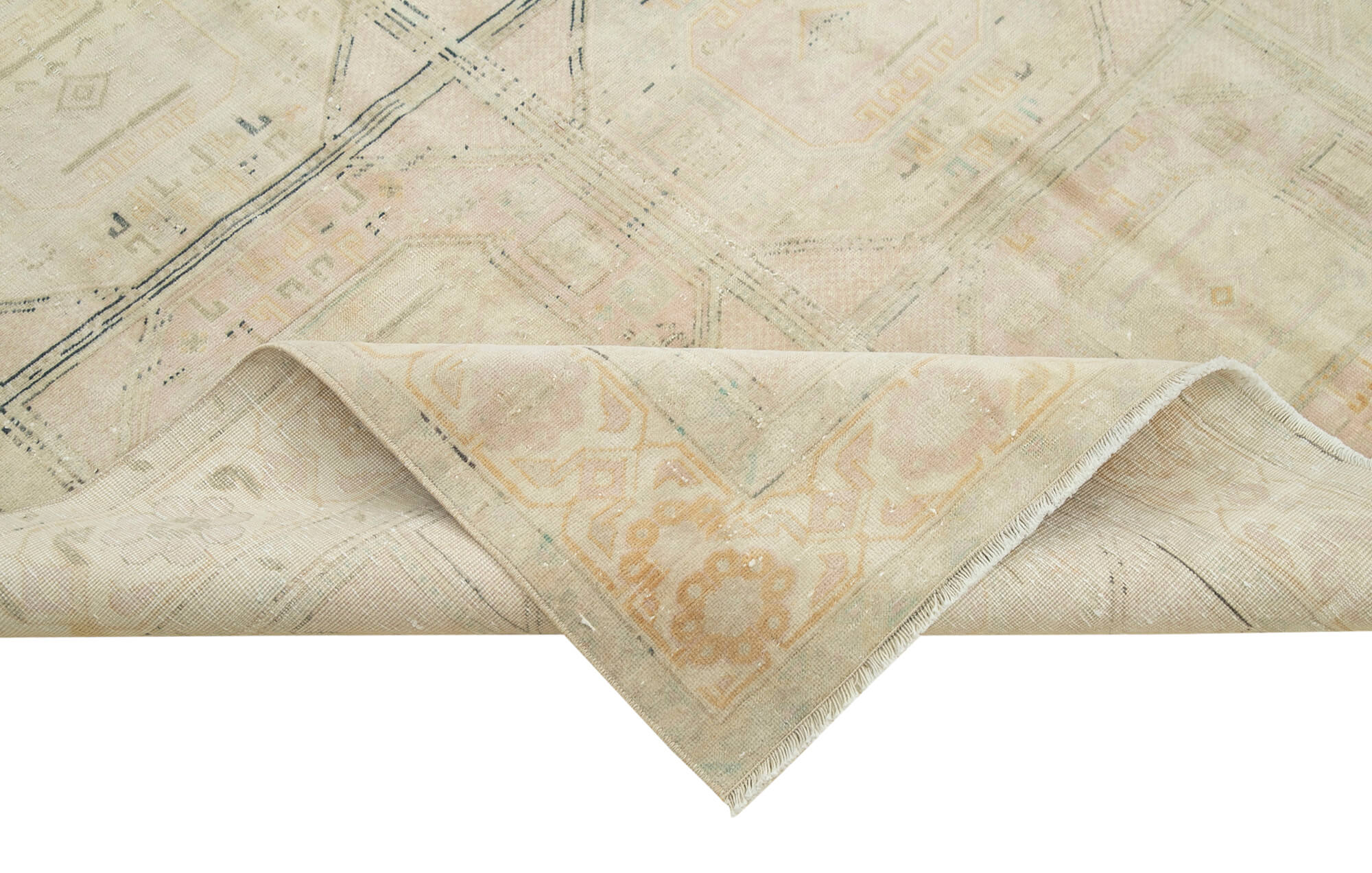 6 x 10 Beige Vintage Rug - 4978