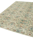 7 x 10 Beige Turkish Vintage Area Rug - 4979