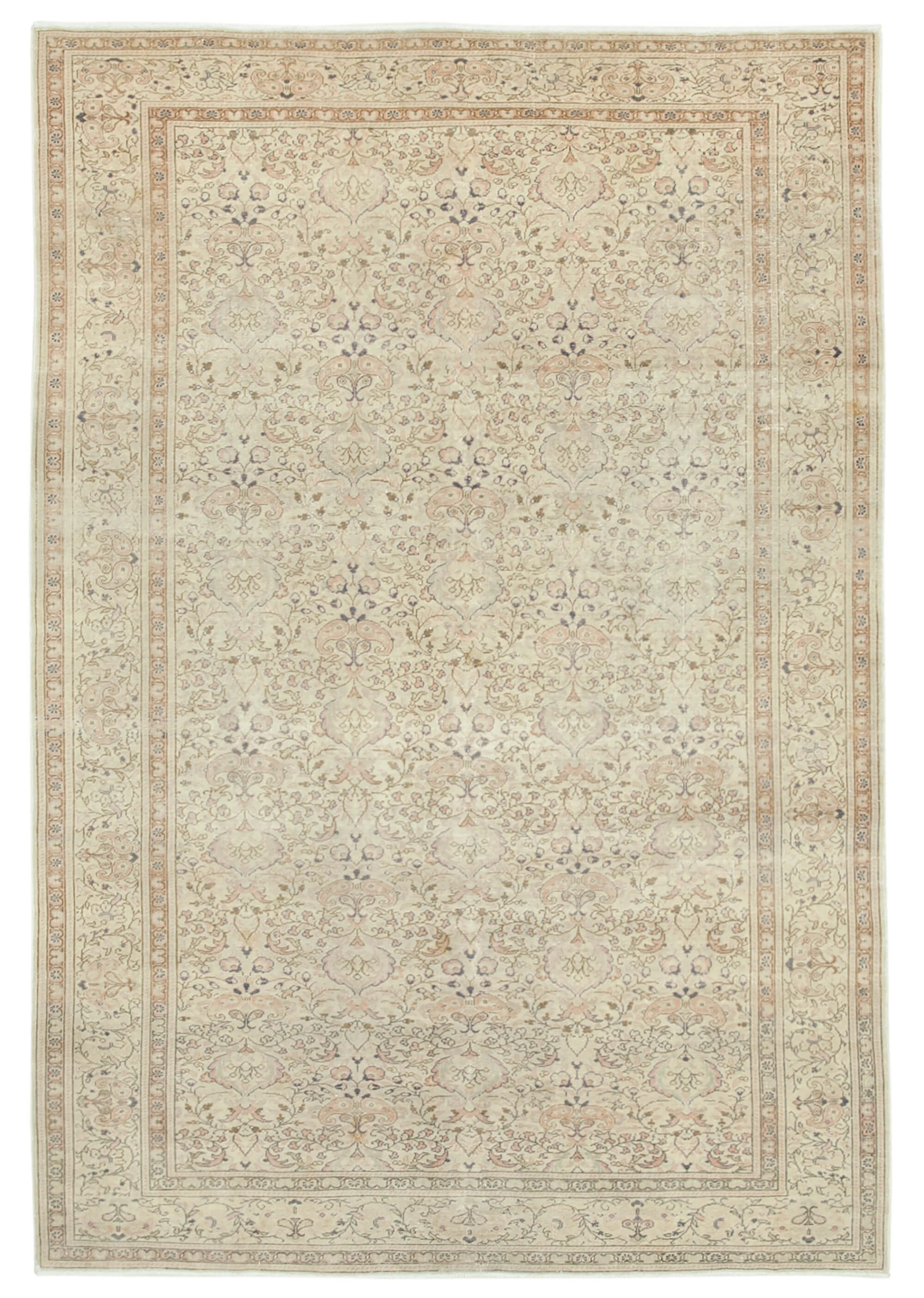 7 x 10 Beige Vintage Rug - 4984