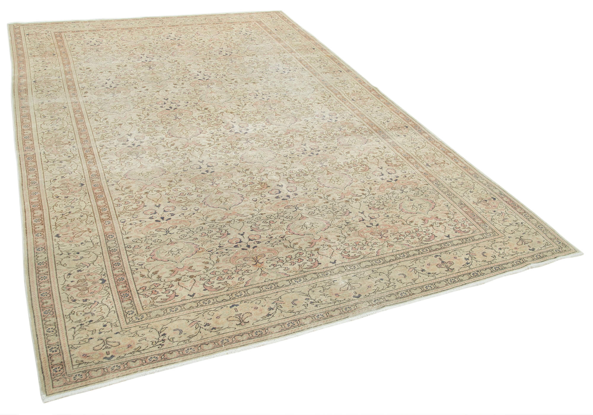 7 x 10 Beige Vintage Rug - 4984