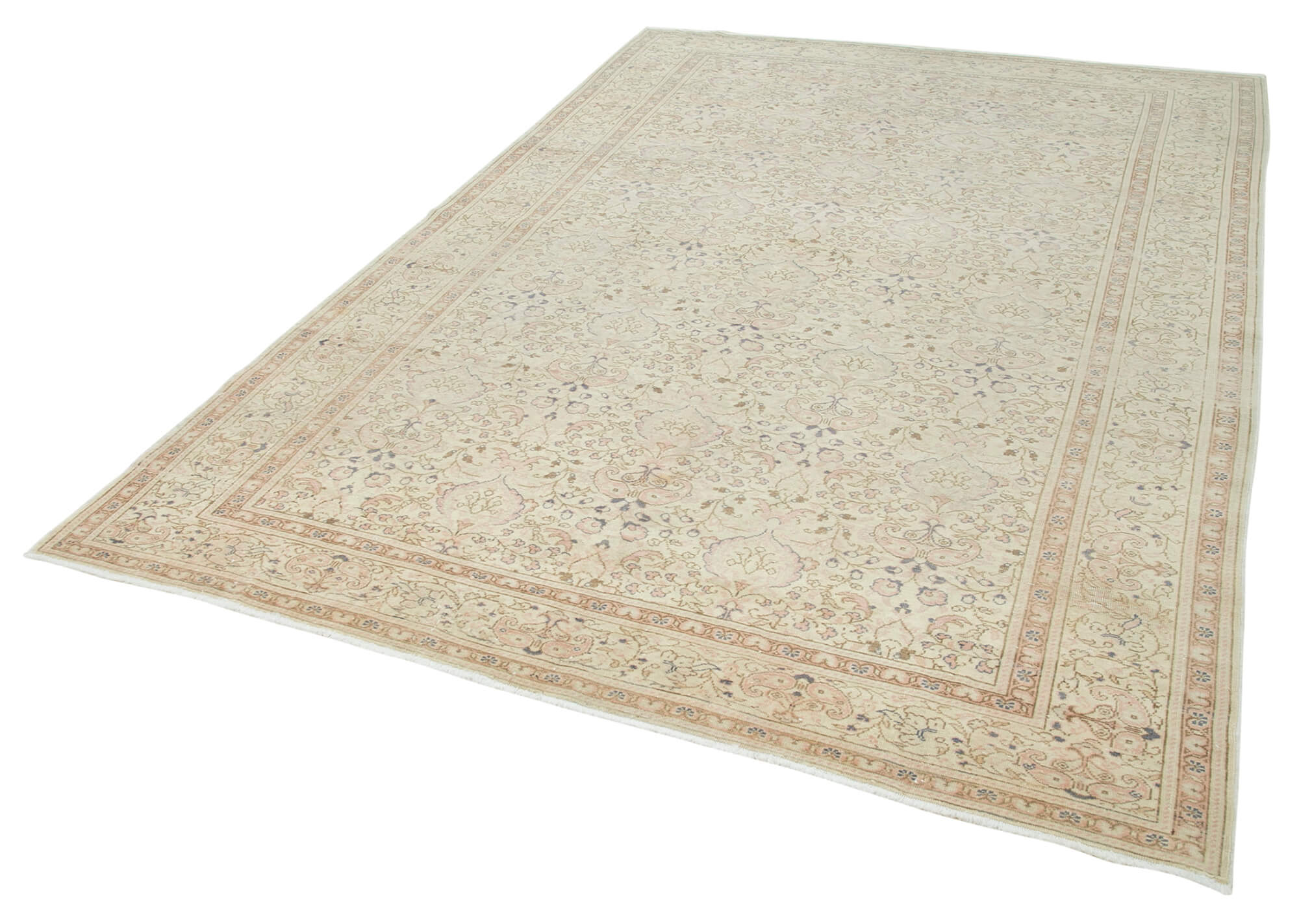 7 x 10 Beige Vintage Rug - 4984