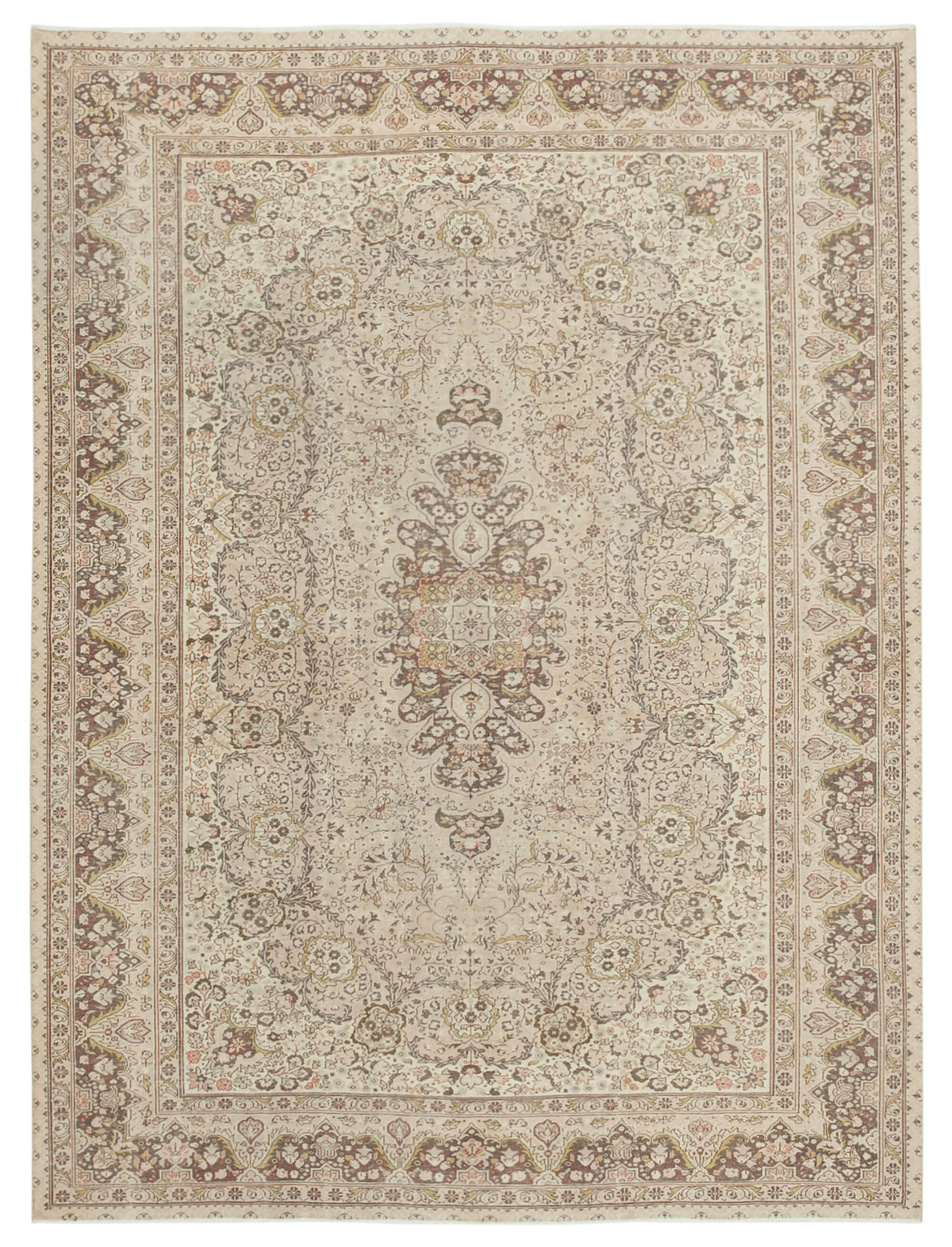 7 x 9 Beige Vintage Rug - 4985