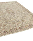 7 x 9 Beige Vintage Rug - 4985