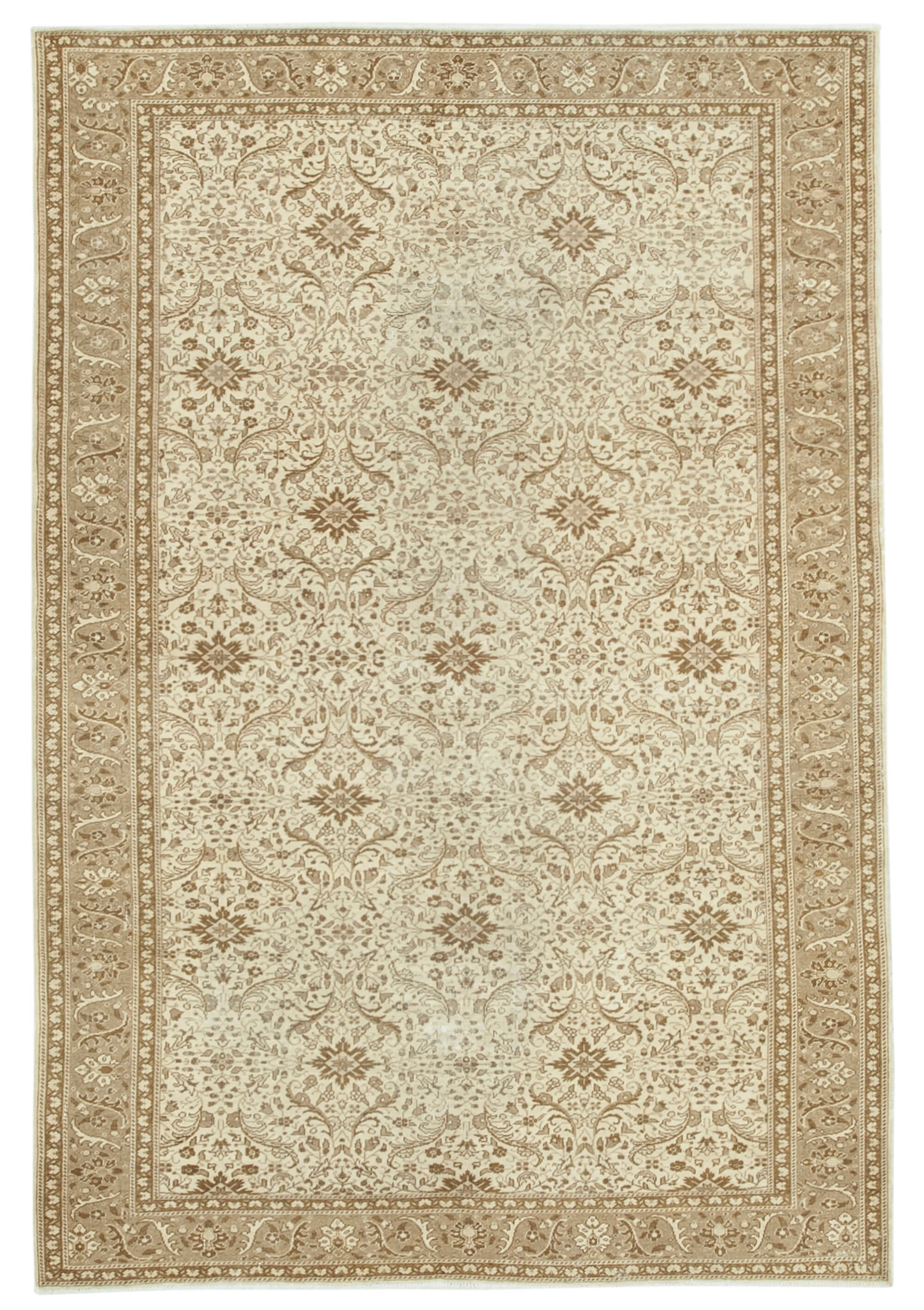 7 x 10 Beige Vintage Rug - 4987