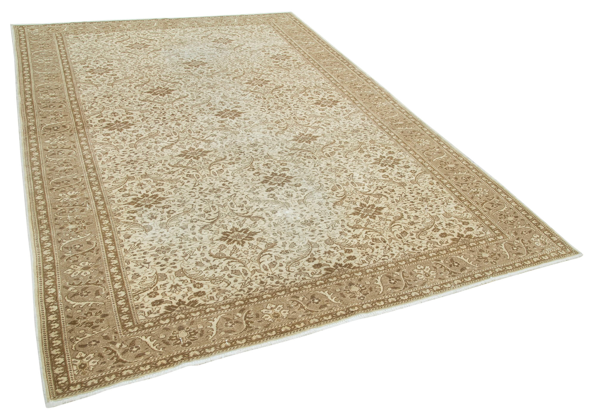 7 x 10 Beige Vintage Rug - 4987