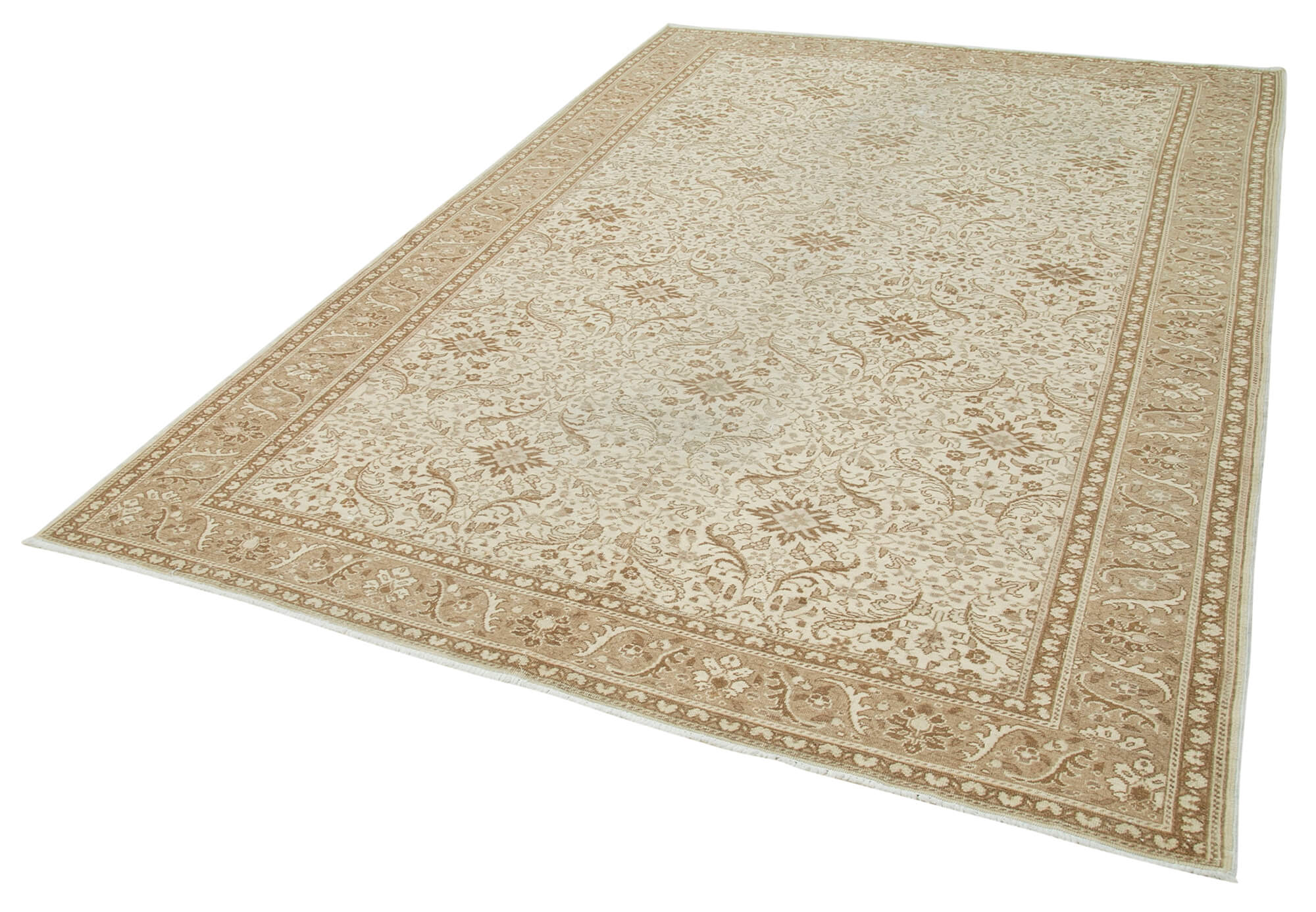 7 x 10 Beige Vintage Rug - 4987