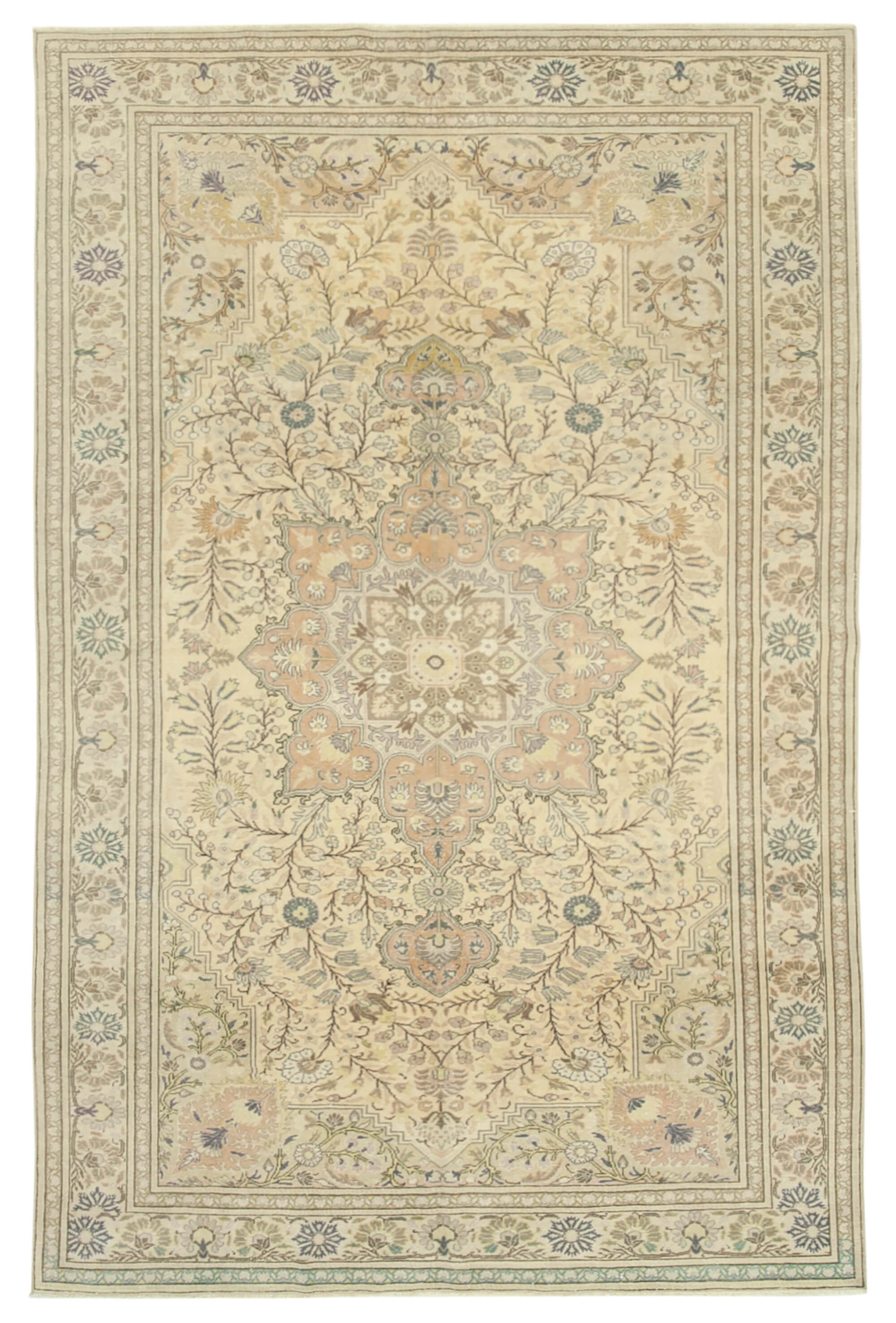 6 x 10 Beige Vintage Rug - 4990