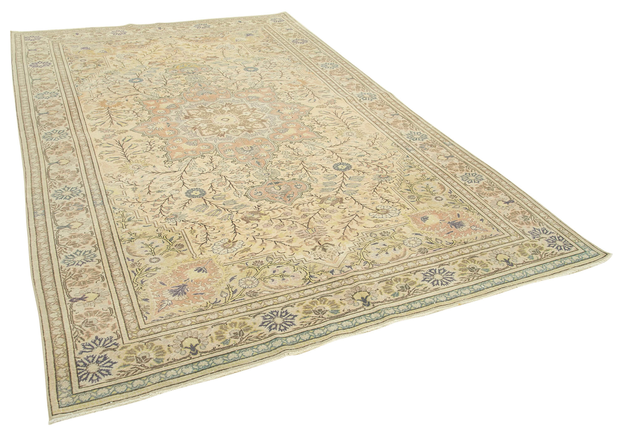 6 x 10 Beige Vintage Rug - 4990