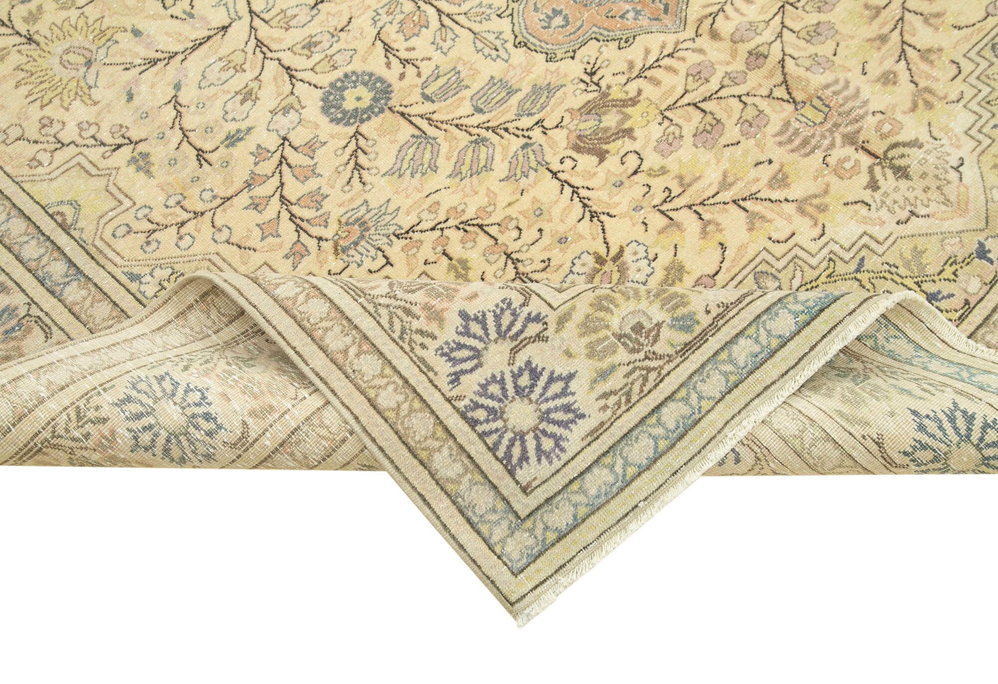 6 x 10 Beige Vintage Rug - 4990