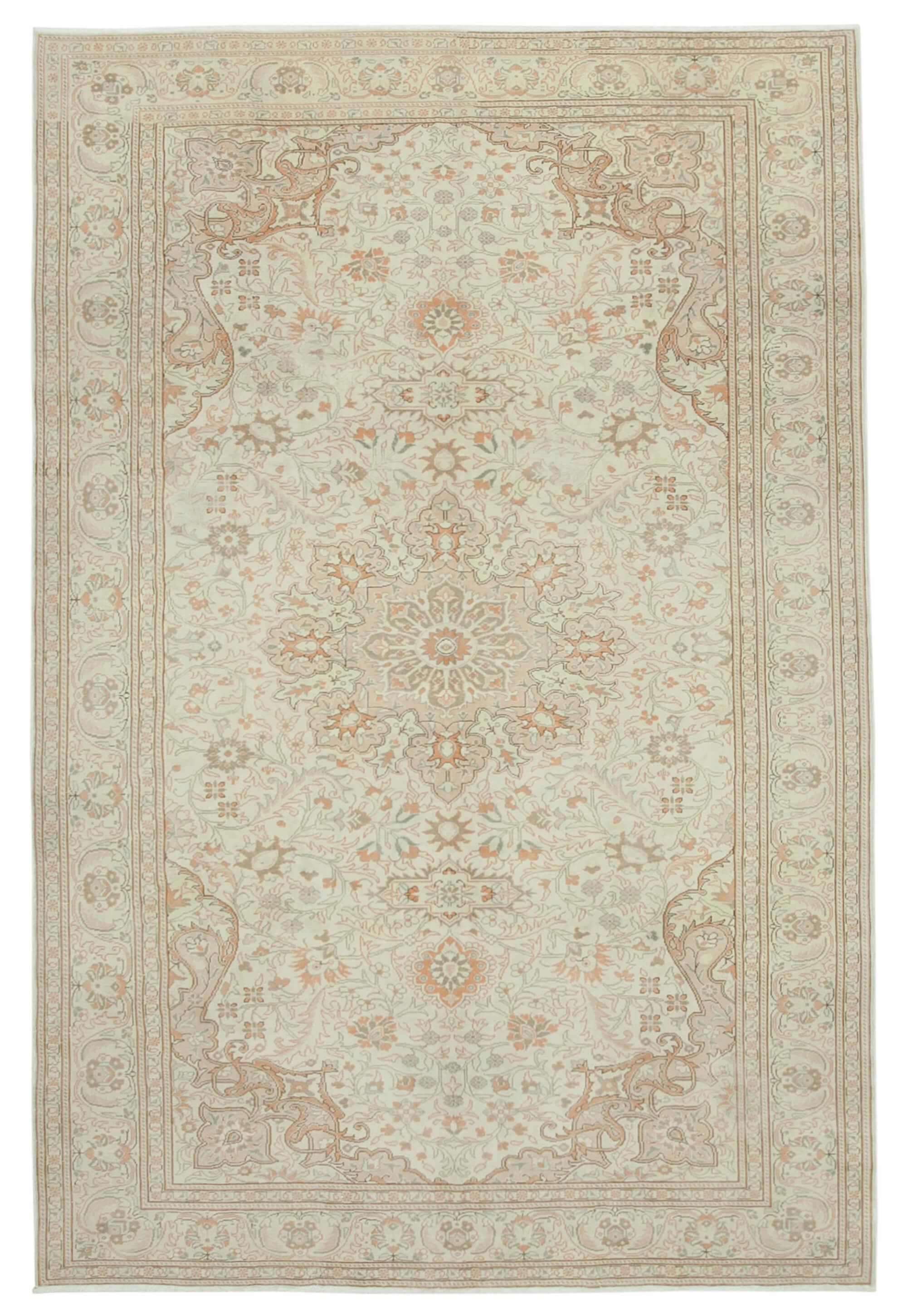 6 x 10 Beige Vintage Rug - 4991