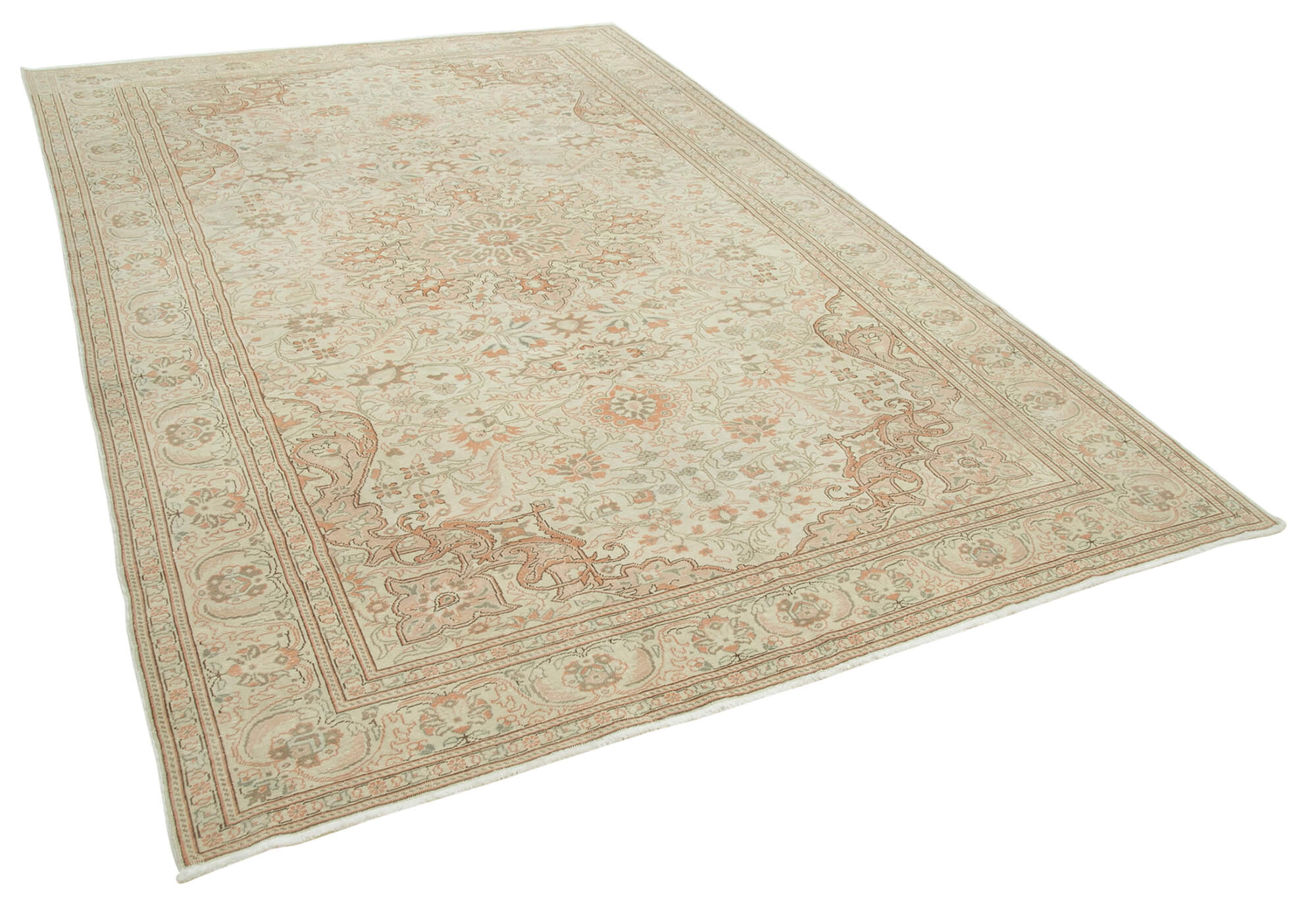 6 x 10 Beige Vintage Rug - 4991