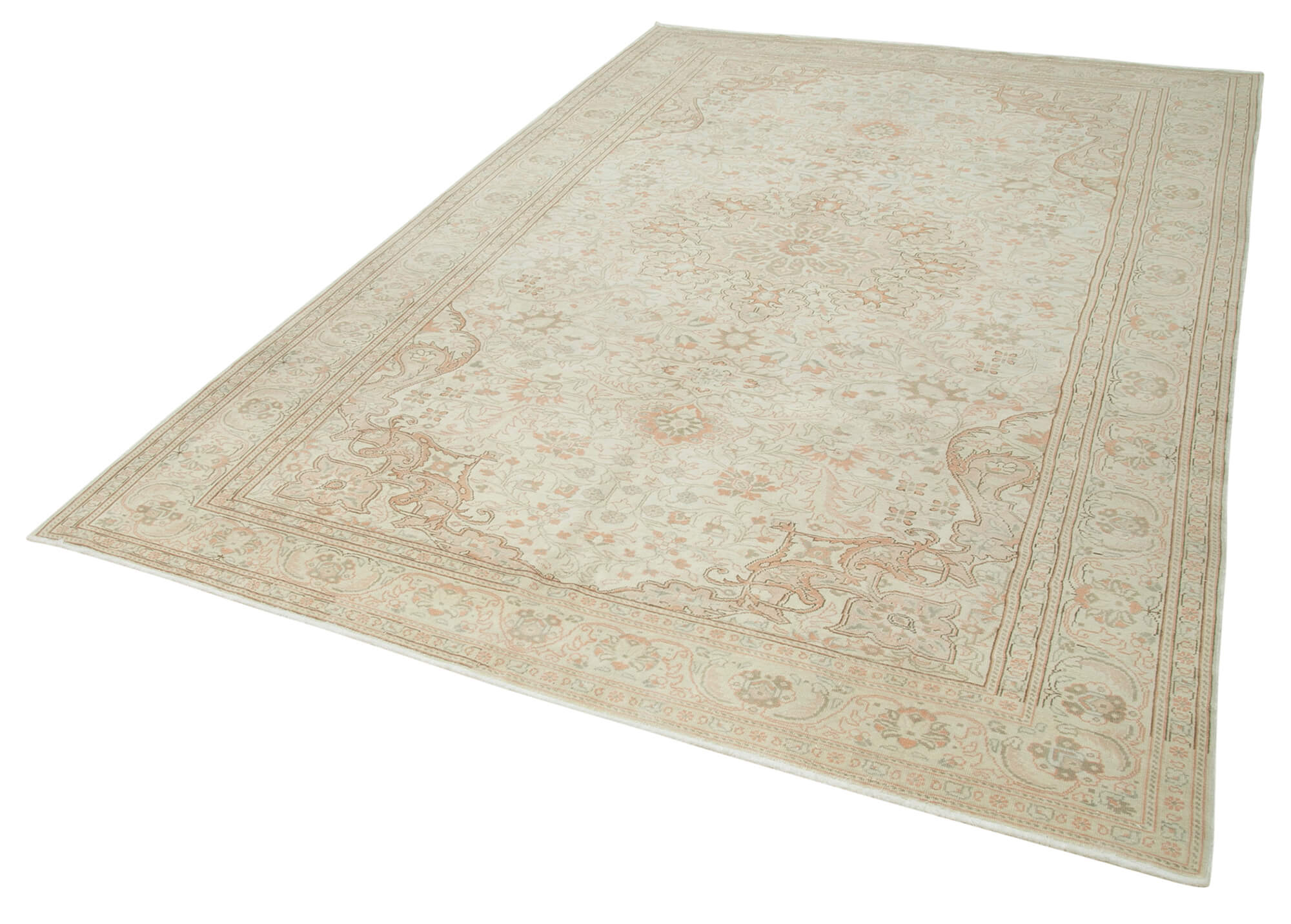 6 x 10 Beige Vintage Rug - 4991