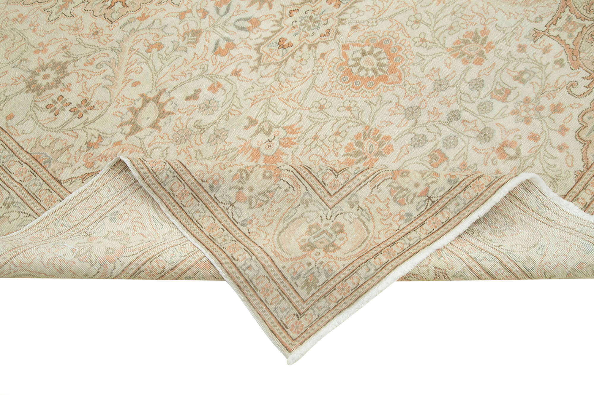 6 x 10 Beige Vintage Rug - 4991