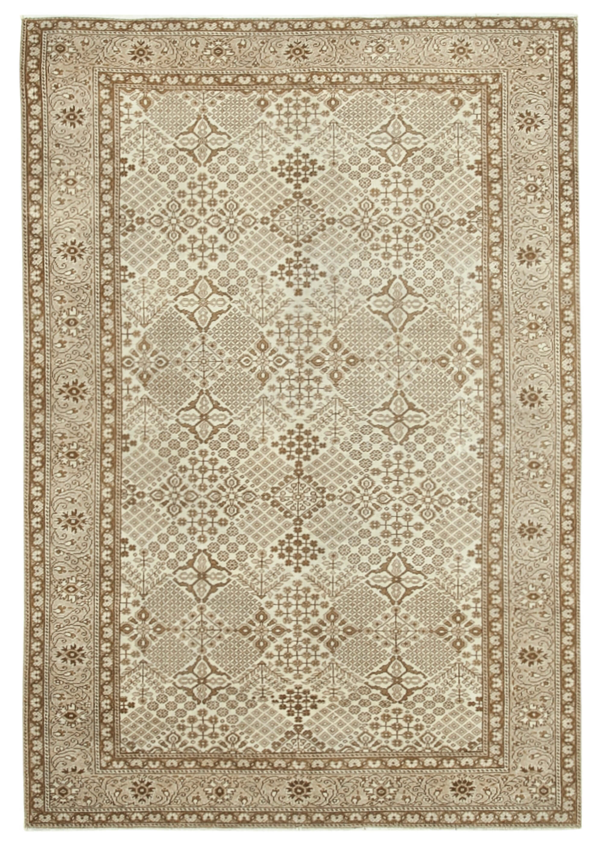 5 x 7 Beige Vintage Rug - 4994