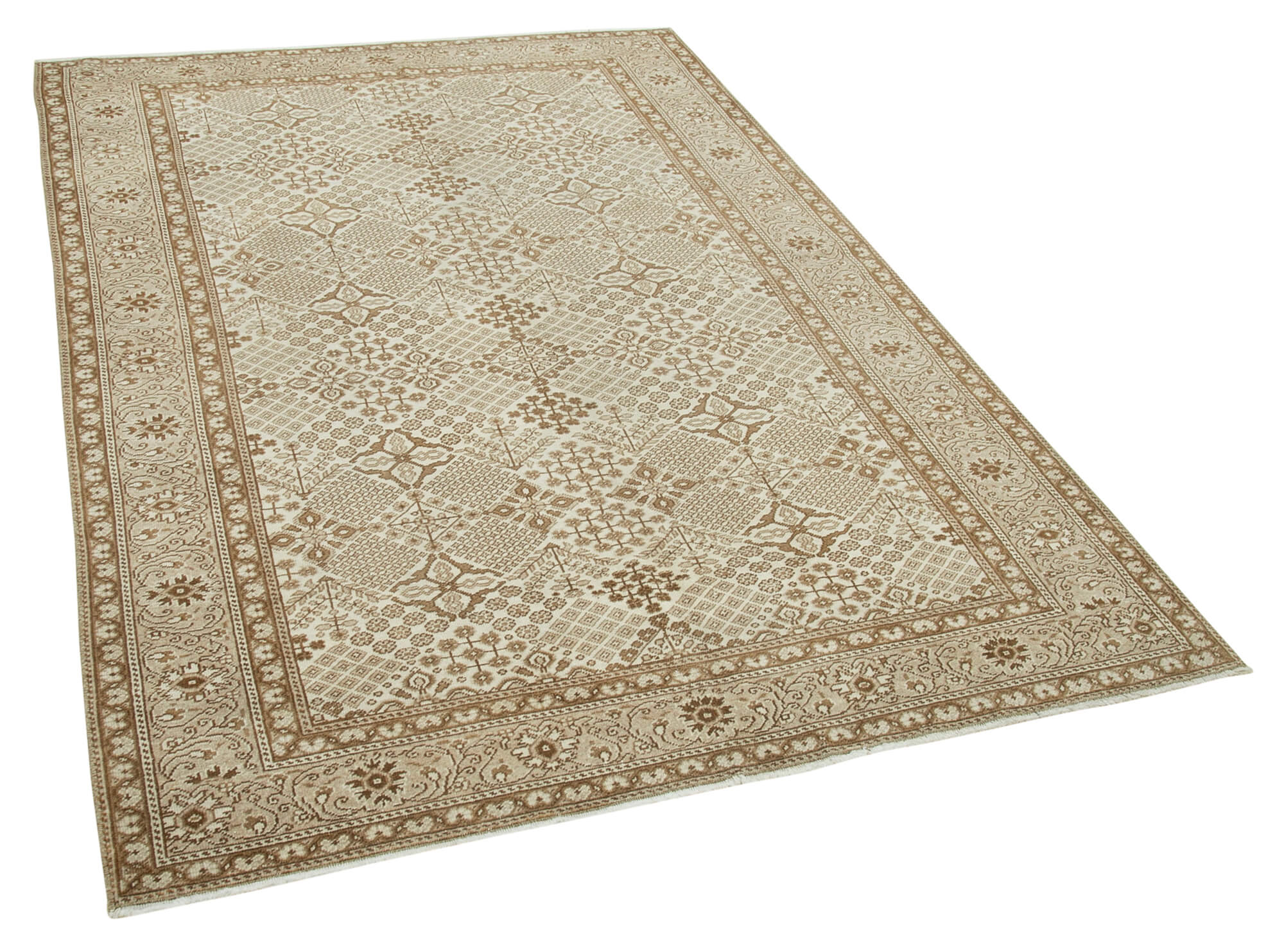 5 x 7 Beige Vintage Rug - 4994