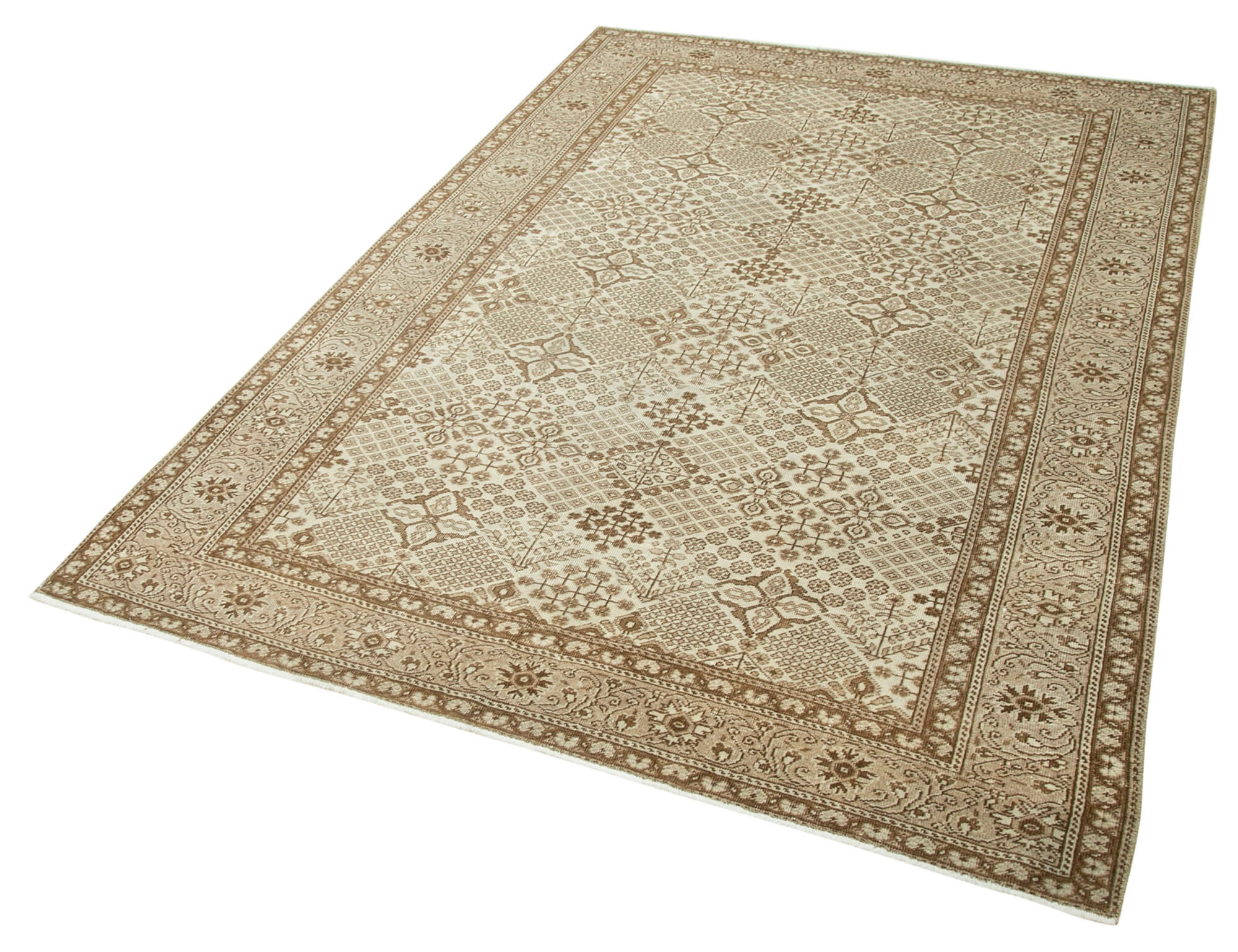 5 x 7 Beige Vintage Rug - 4994