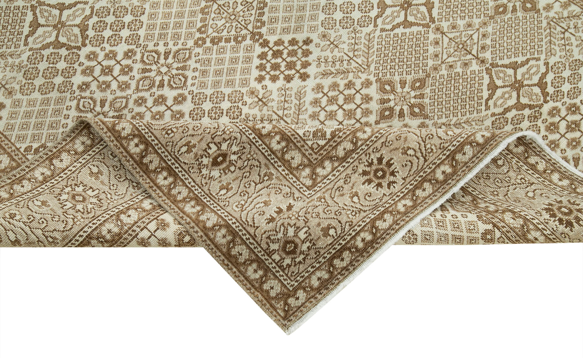 5 x 7 Beige Vintage Rug - 4994