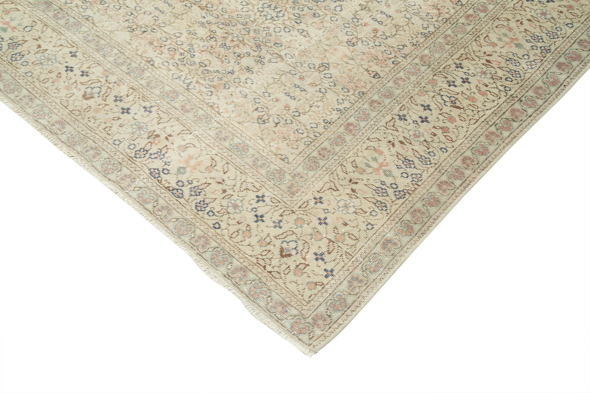 7 x 9 Beige Vintage Rug - 4996